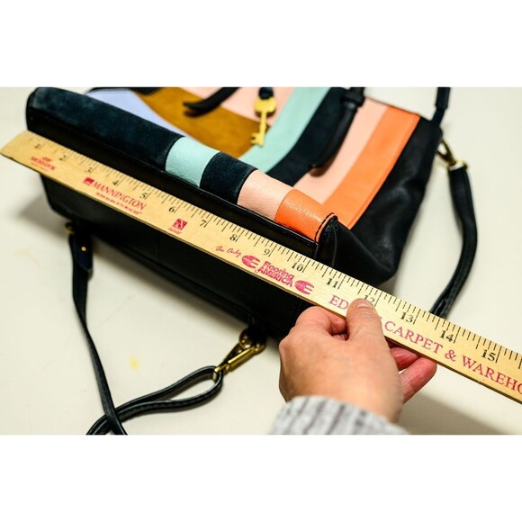 Fossil Camilla Leather Convertible Small Backpack crossbody purse patchwork bag - Picture 14 of 14